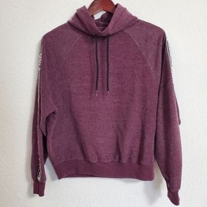 PINK maroon cowl neck sweatshirt